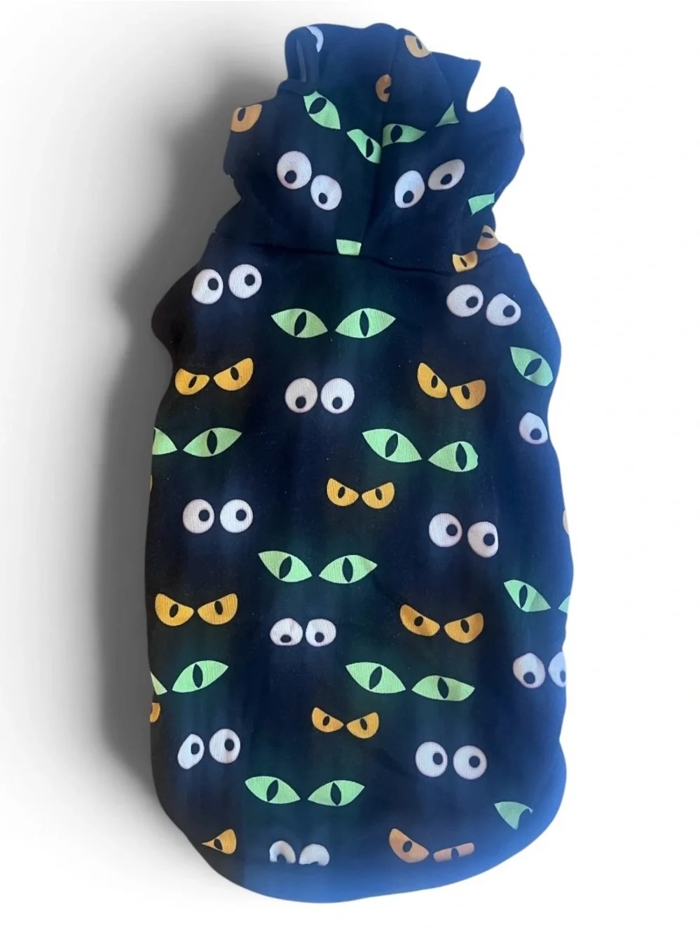 Pet Hoodie Halloween Costume with Eye Pattern